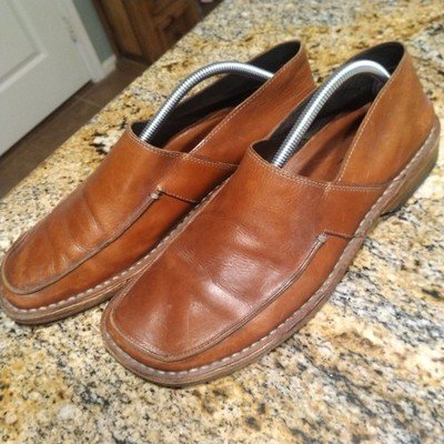 JK Lumberjack Slip On Leather Loafers Casual Shoes Brown Italy Men's Sz 9