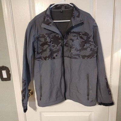 Pelagic Jacket Men's Gray Camo Insulator Fishing Outdoor Softshell Sz L EUC