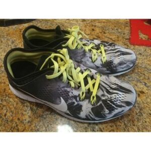Nike Free 5.0 TR Fit 5 Womens Training Shoes Black/Volt 704695-014 Size US 8