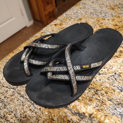Teva Flip Flop Women's Mush Mandalyn Wedge Ola 2 Agave Size 8