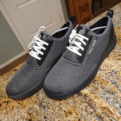 Cole Haan Grandsport Journey Knit Shoes Gray Black Low Top C32583 Men's 13M
