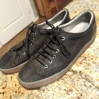 TCG Cooper TCG-AW17-COO-BRH Black Low Top Leather Shoes Sneakers Mens Sz 45 $195