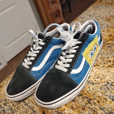 VANS Old Skool SpongeBob SquarePants Smile Patch Sneakers Men’s 9 Women's 10.5