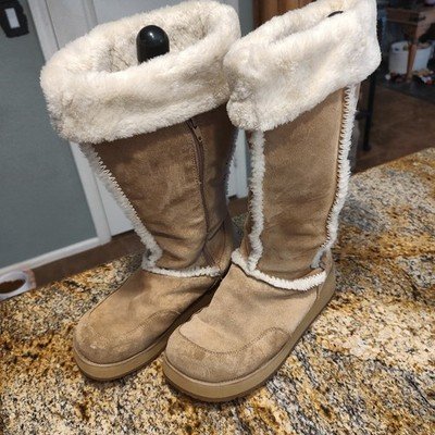 Rare Roxy Alpine Women's Tan Leather Boots Size 8 Model T457613PK