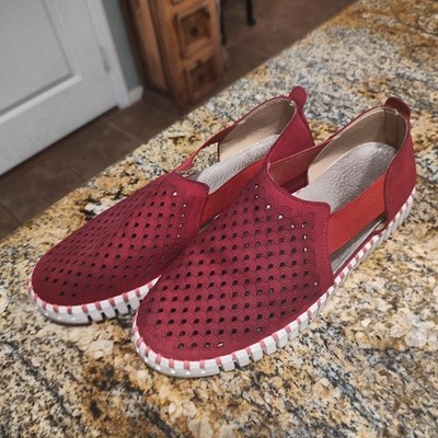 Ilse Jacobsen Red Slip-On Shoes Size 40 US 9