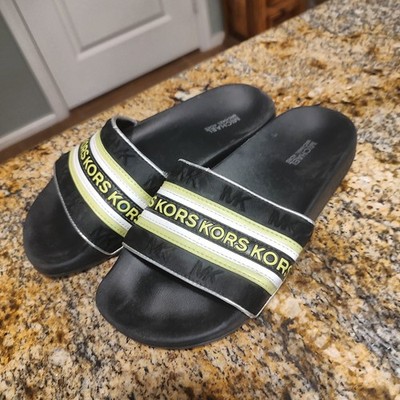 Michael Kors Black Slide Sandals Size 8M