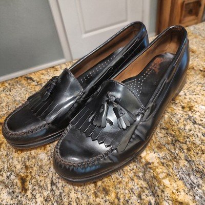 G.H. Bass & Co. Black Leather Loafers Size 9.5D Layton