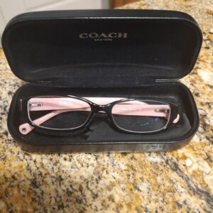 Coach HC6001 Emily Black/Pink Eyeglass Frames with Case 50-15-135 5053 (Black)