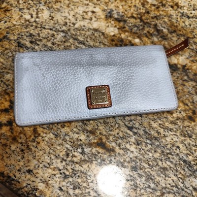 Dooney Bourke Light Blue Leather Wallet with Zipper