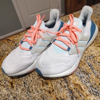 Adidas Ultraboost 22 Parley White Blue Pink Running Shoes GX5929 Women's Sz 8.5