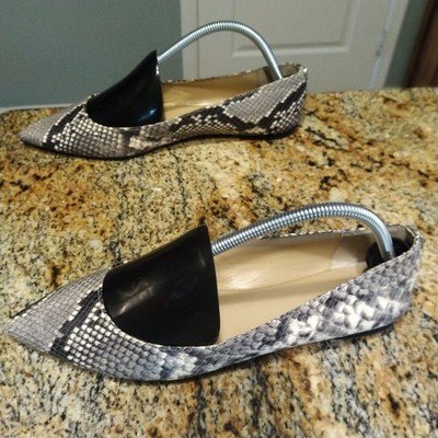 Vintage Snake Print Leather Pointed Toe Flats Michael Kors Size 9.5M
