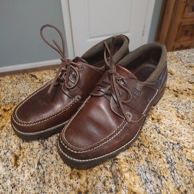 Cole Haan Shoes Mens Size 8.5 Brown Leather Moc Toe Vibram Sole Casual Comfort