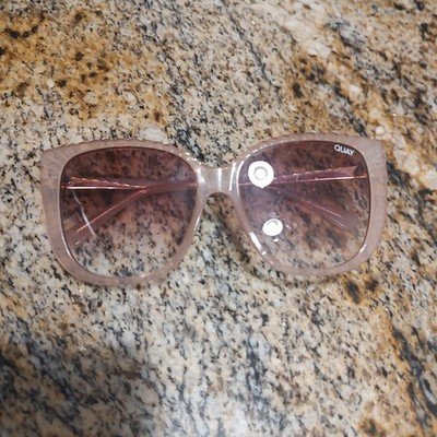 Quay Pink Oversized Sunglasses with Rose Gold Temples - Used