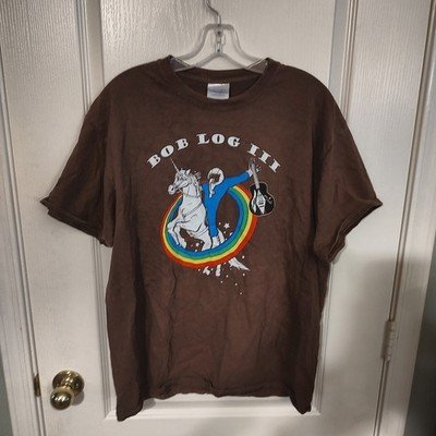 Bob Log III Brown Graphic T-Shirt Adult Large 100% Cotton
