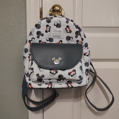 Loungefly Disney Mickey Minnie Mouse Cupcake Black & White Mini Backpack