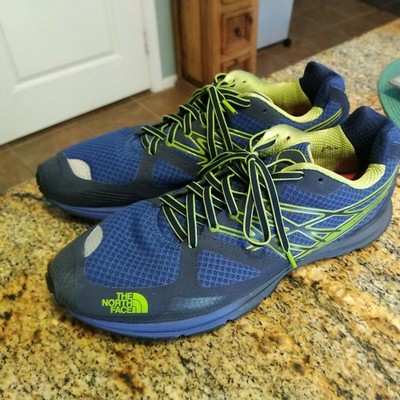 North Face Ultra Cardiac Running Shoes Mens Size 11 Blue Athletic Sneakers