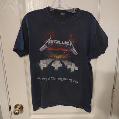 Vintage Metallica Master Of Puppets T Shirt Men's Black 2006 Y2K Double Sided S