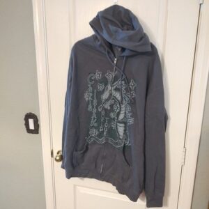 Chris Isaak World Tour Men's Size XL Hoodie Full Zip Jacket Gray Dragon