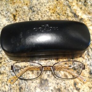 Coach HC 5054 Faina 9187 Eyeglasses Satin Brown Tortoise Gold 49-17-135 w/ Case