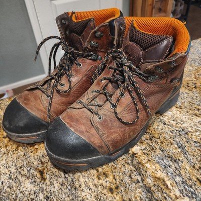 Timberland Pro Brown Men's Work Boots Size 13 M US ID 52562 A7501 Steel Toe