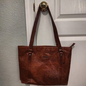Spikes & Sparrow Brown Leather Tote Shoulder Bag