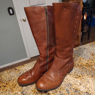 Born Brown Leather Knee High Boots Size 8.5 M ID D83137