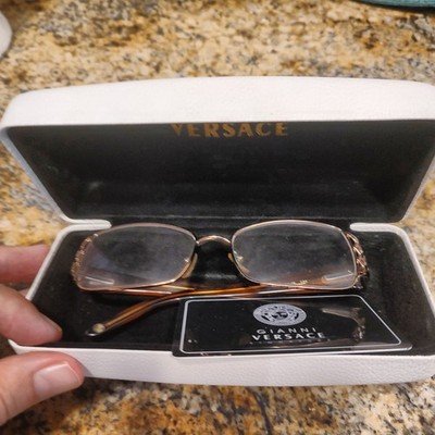 VERSACE OV2309686 Womens Eyeglasses 53mm Brown Tortoiseshell Used w/ Case Card