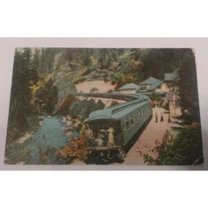 Shasta Springs CA Passenger Train Caboose Road Thousand Wonders 1911 postcard