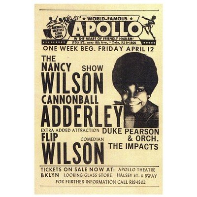 Cannonball Adderley Apollo Postcard Jazz Vintage Harlem New York City TPC-A