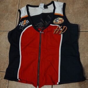 Harley Davidson She Devil Race Team Vest Sz XL Motorcycle Women's Zip Up Top