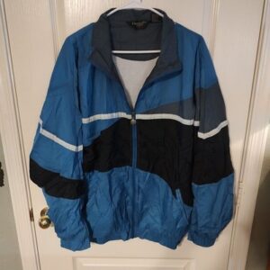 Vintage Christian Dior Monsieur Windbreaker Full Zip Jacket Colorblock Mens Sz L