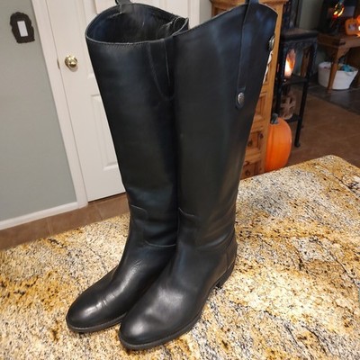 Sam Edelman Black Leather Knee High Boots Size 6.5M