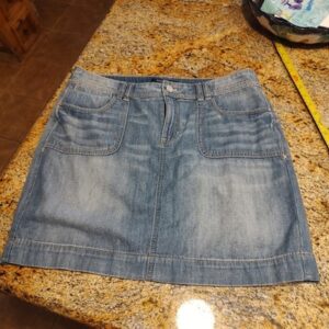 White House Black Market Denim Skirt Size 8