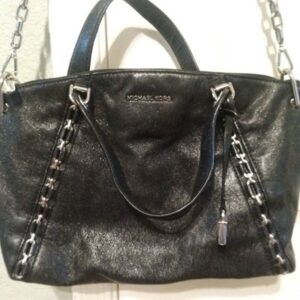 Michael Kors Sadie Patent Black Leather Satchel Crossbody Bag Shoulder Bag