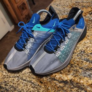 Rare Nike EXP-X14 Sneakers Blue Size 8.5 ID A01554-005 Black Soles 2018