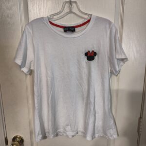 Disney x Kate Spade White T-Shirt XL with Minnie Mouse Design