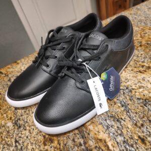 Lacoste Black Sneakers Size 10.5 USA ID Minizah319 1p