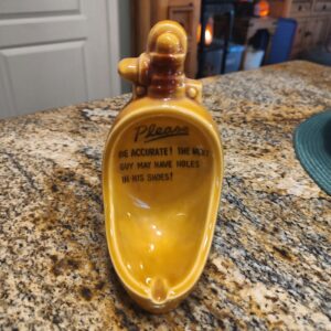 Ceramic Shoe Shaped Ashtray Please Be Accurate! Vintage Retro Funny