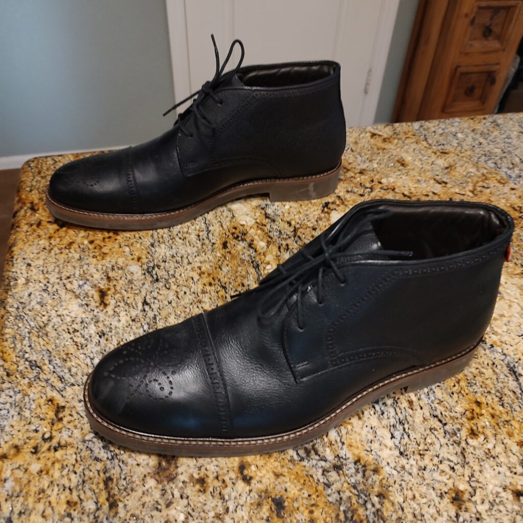 Marc Joseph Black Leather Chukka Boots Size 11.5, Made in Brazil, LVL 015