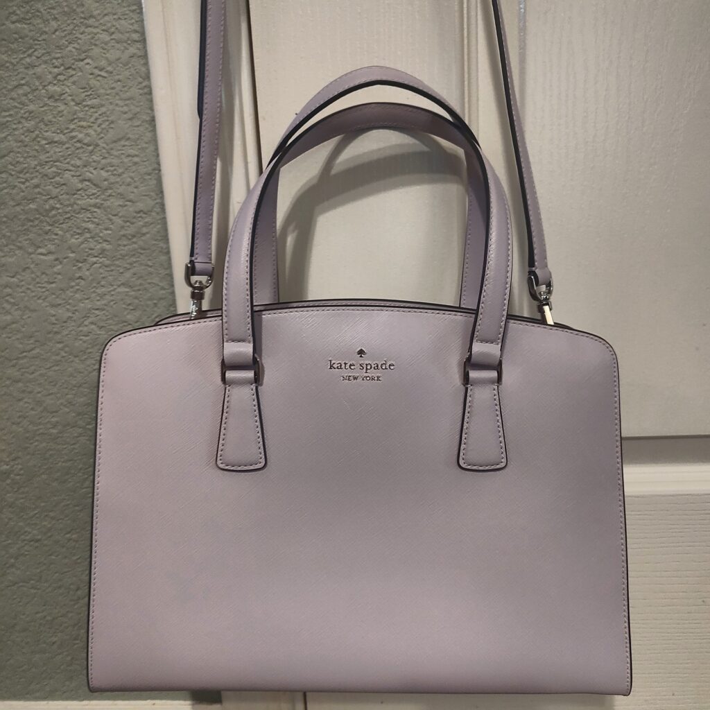 Kate Spade New York Lavender Saffiano Leather Handbag Crossbody Excellent Condit