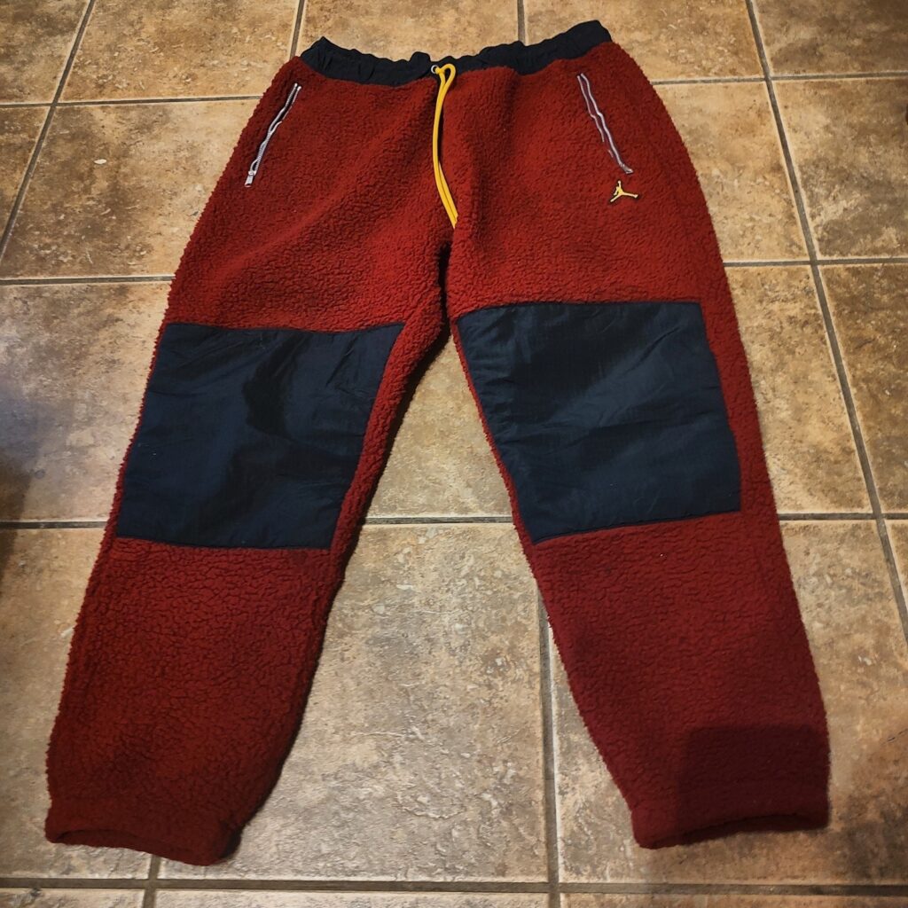 Jordan Red Fleece Pants Size L Large Sweatpants Vintage