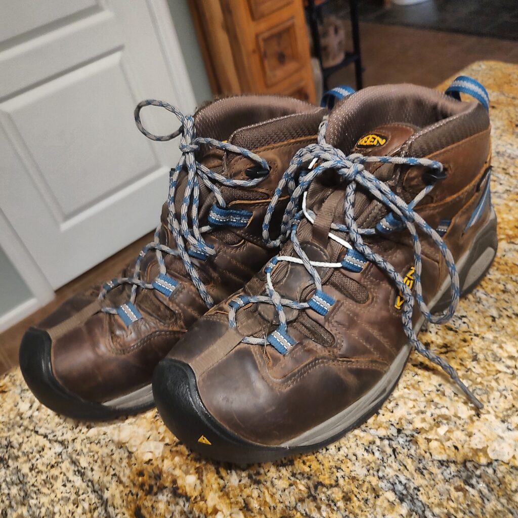 KEEN Utility Mens US 11D Brown Leather Work Boots Steel Toe Used Good Condition