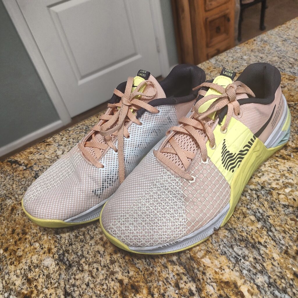 Nike Metcon 8 Women's Training Shoes US 10 DO9327-800 Pink Yellow Crossfit Used