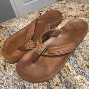 Hollister Men's Brown Flip Flops Sandals Size 10/11 Used Gently Worn