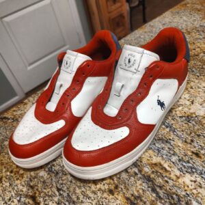 Polo Ralph Lauren Masters Court CRT-SK-LTL Mens US 11 Sneakers Red White Navy Us