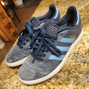 Adidas BUSENITZ Men's Skate Shoes 8.5 Navy Blue Light Blue Used Suede
