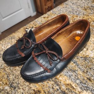 Allen Edmonds 12606 Woodstock Loafers Men's 9 D Black Brown Leather Used