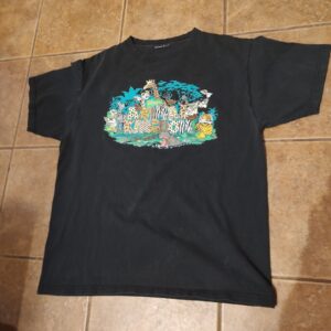 Vintage Disney Animal Kingdom Graphic T-shirt Men's Black Short Sleeve Crew Neck