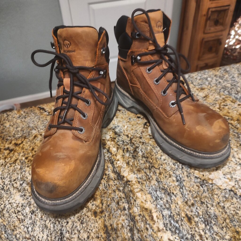 Wolverine Brown Leather Work Boots Size 10M Stock No. W241023