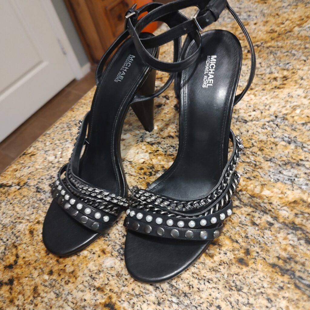 Michael Kors Black Heeled Sandals Size 10M